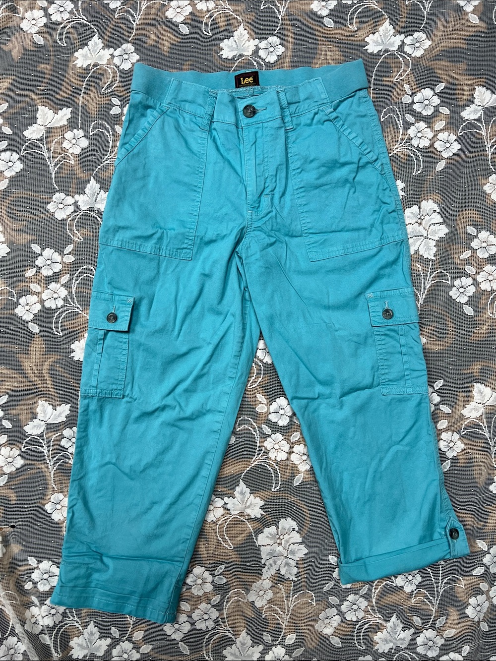 Lee Women’s Teal Cargo Capri Pants